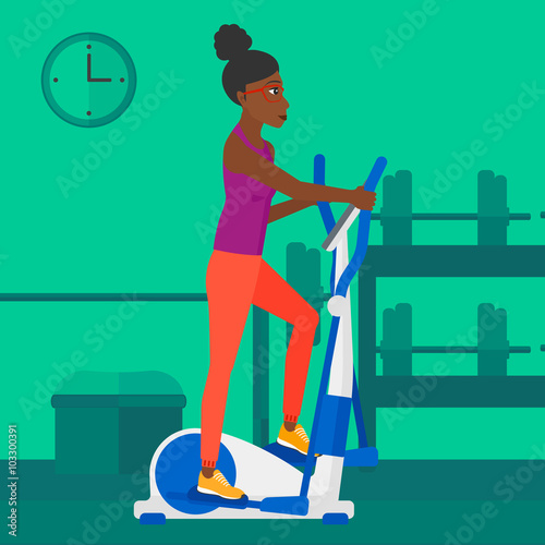 Woman making exercises.