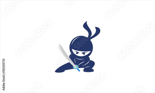 Blue Saber Ninja Logo