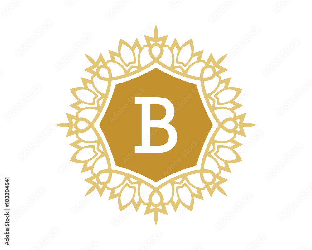 B initial royal letter logo B initial royal letter logo