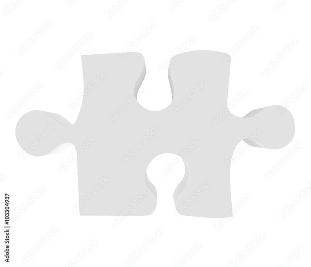Icon puzzle isolated on white background. 3d rendering close-up Icon puzzle isolated on white background. 3d rendering close-up