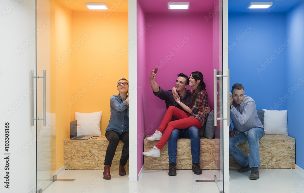 group of business people in creative working space group of business people in creative working space