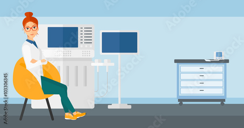 Female ultrasound specialist.