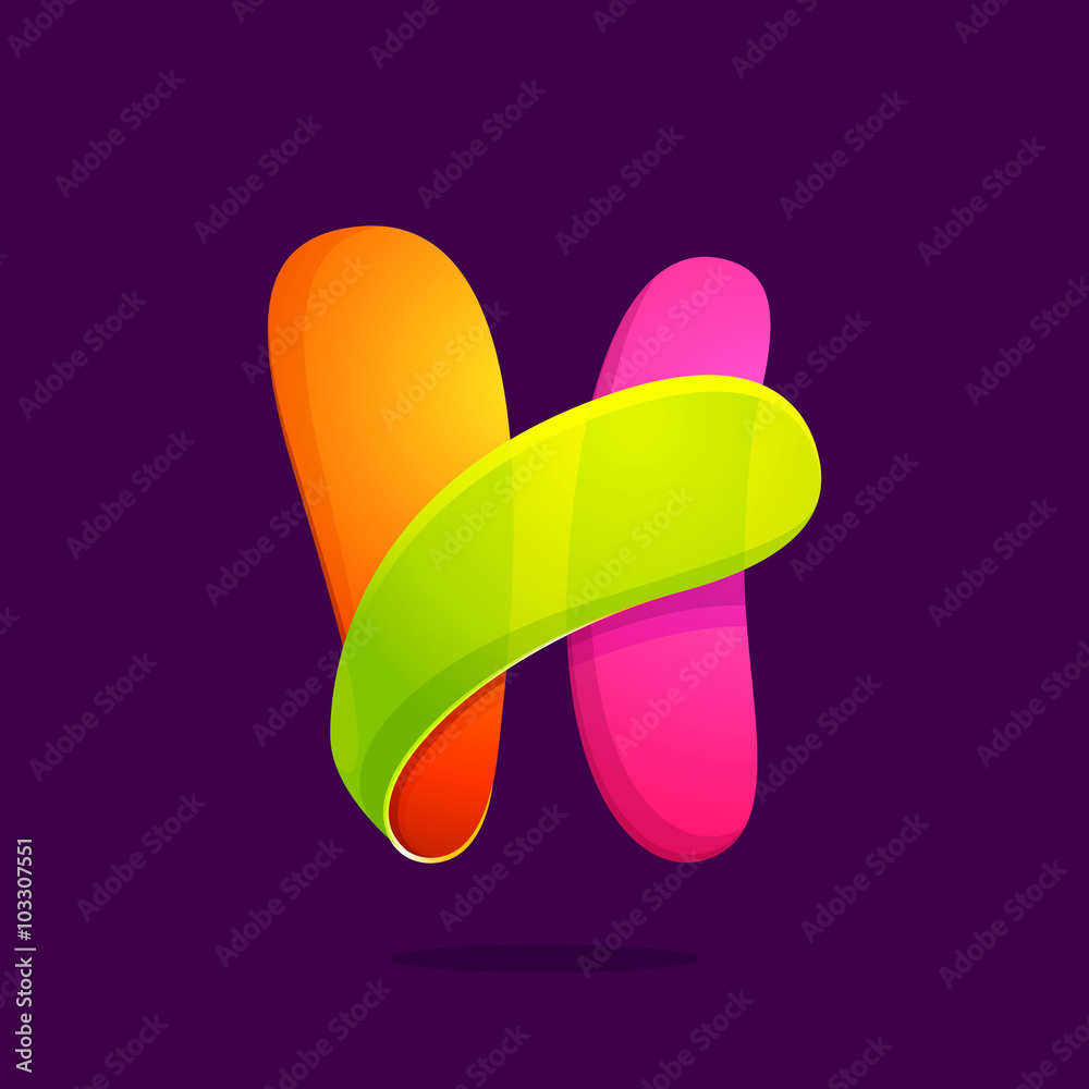 H letter colorful logo. H letter colorful logo.