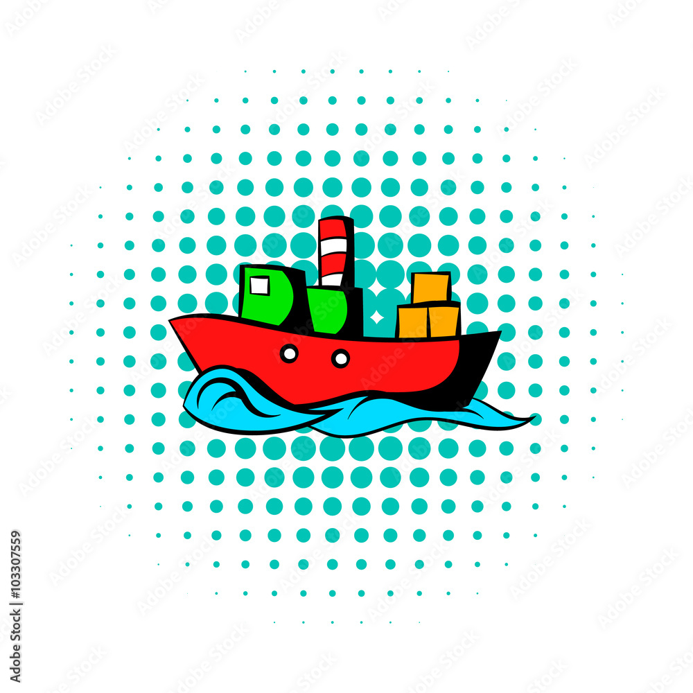 Obraz premium Dry cargo comics icon