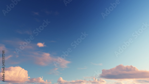 Cloudy blue sky abstract background  3d illustration