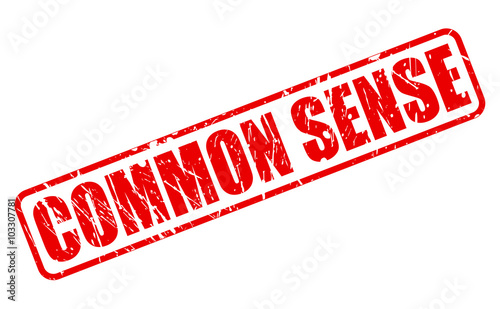 COMMON SENSE red stamp text