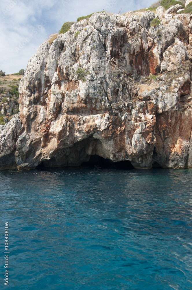 Zakynthos, Greece / The blue caves in Zakynthos greek islands are unique