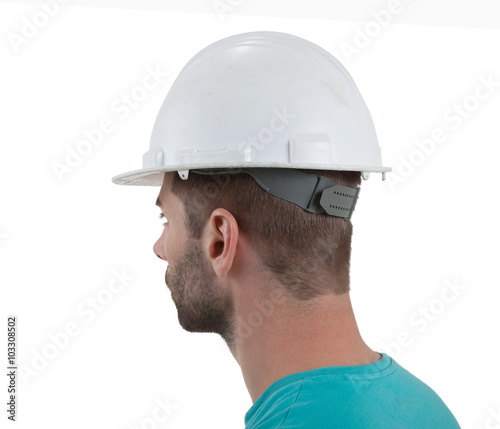 Wallpaper Mural Engineer with hardhat on white background Torontodigital.ca