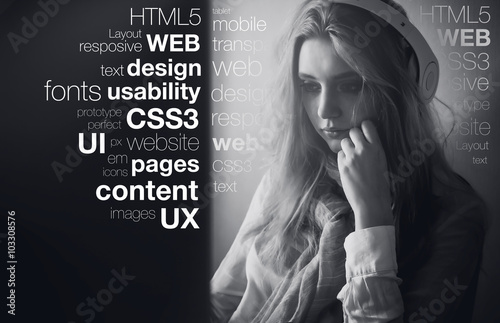 web designer at work