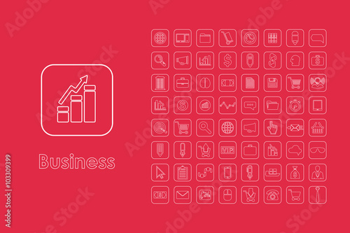 Set of business simple icons