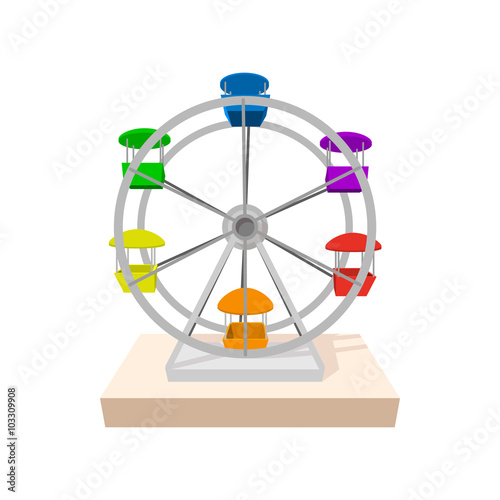 Ferris wheel cartoon icon