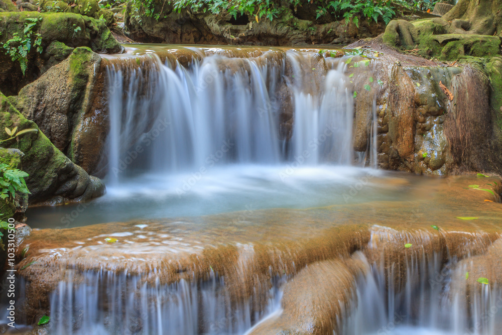 Waterfall in the tropical forest Waterfall in the tropical forest