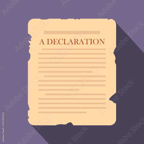 Declaration flat icon