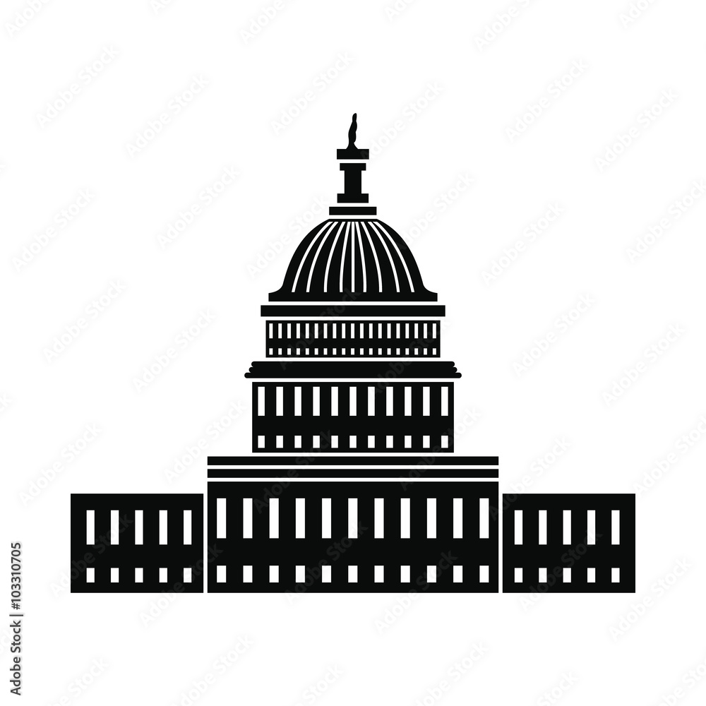 White House in Washington DC icon