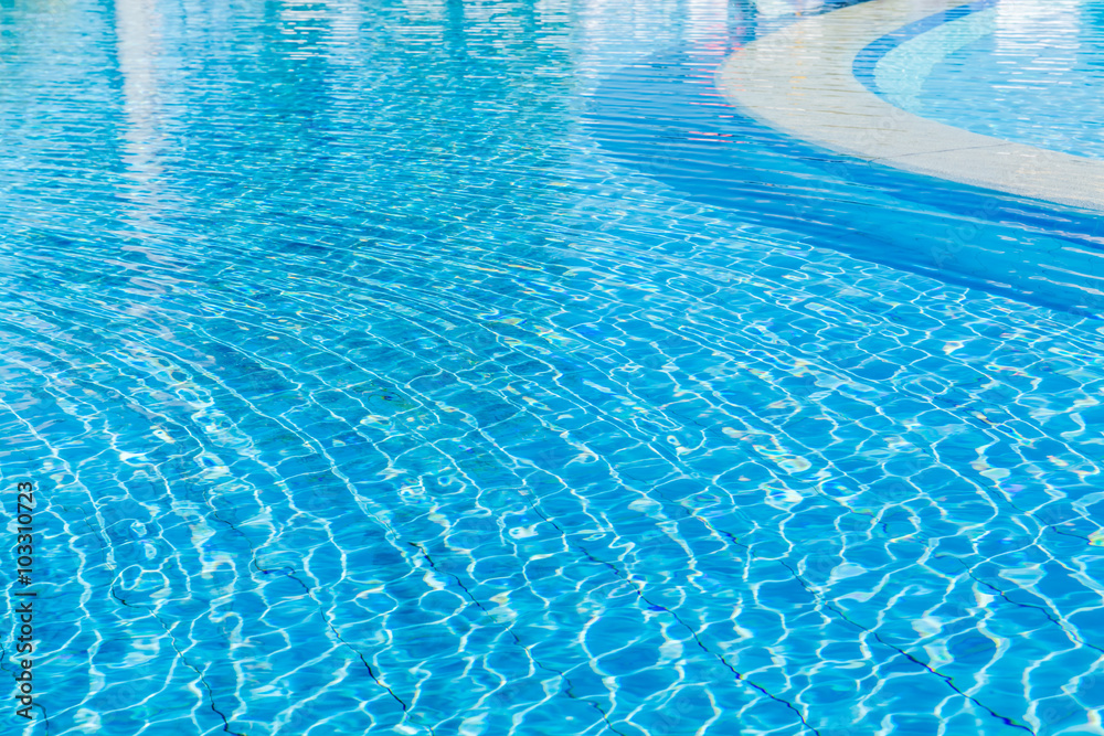 soft focus water surface, sun light reflect, water wave outdoor swimming pool