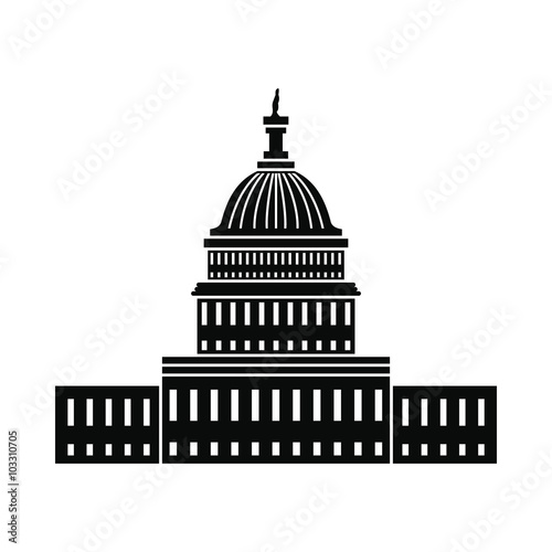White House in Washington DC icon