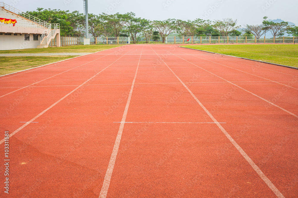 running track in stadium at Mae Fah Luang University, ChiangRai Thailand