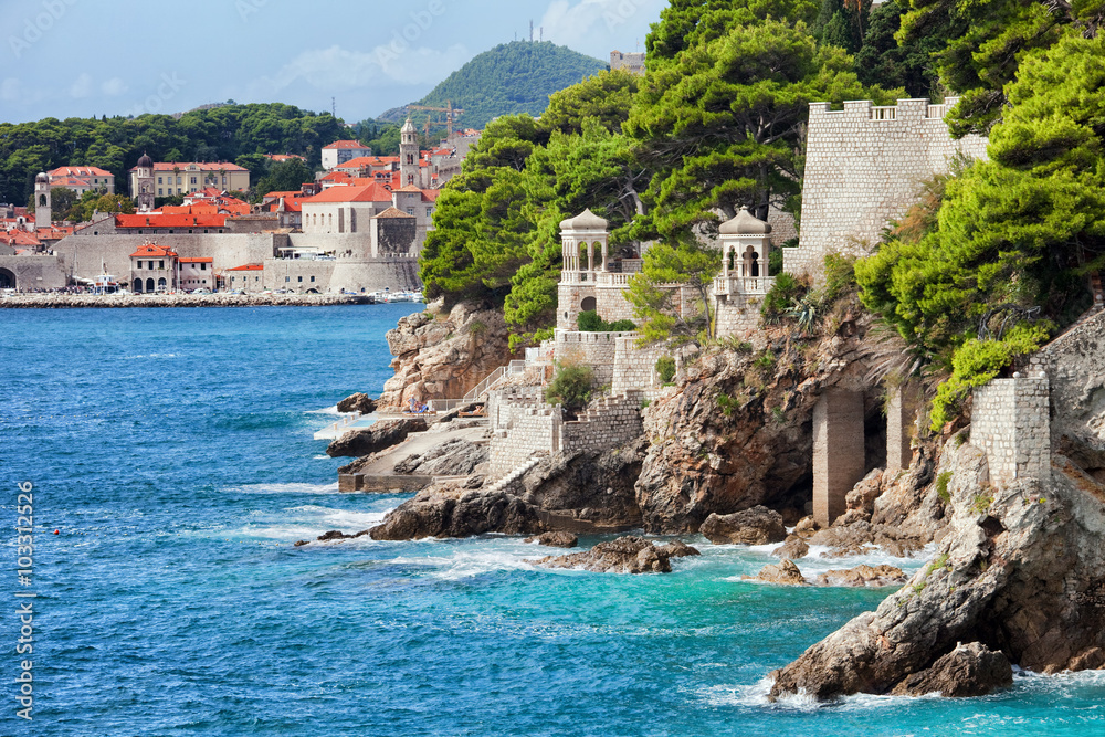 Adriatic Sea Coastline in Dubrovnik