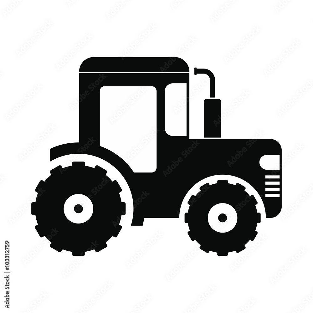 Obraz premium Tractor icon black