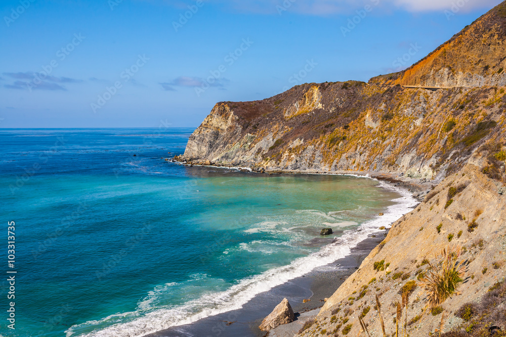 The scenic road passes over ocean bay