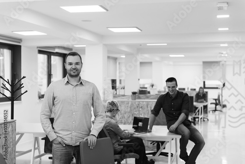 young startup business man portrait at modern office