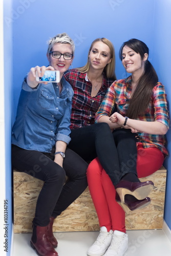 group of business people in creative working space