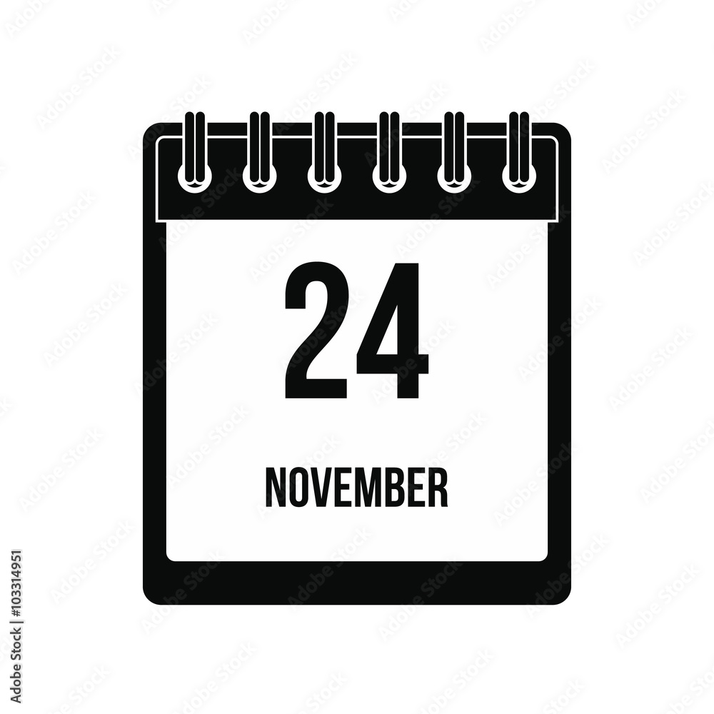 Calendar november 24 icon Calendar november 24 icon