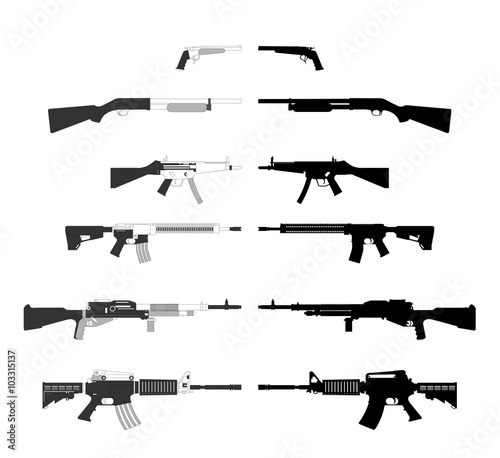 Guns / Six kinds of guns here.