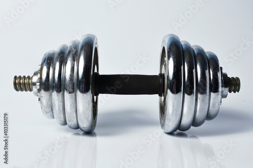 barbell isolated on white