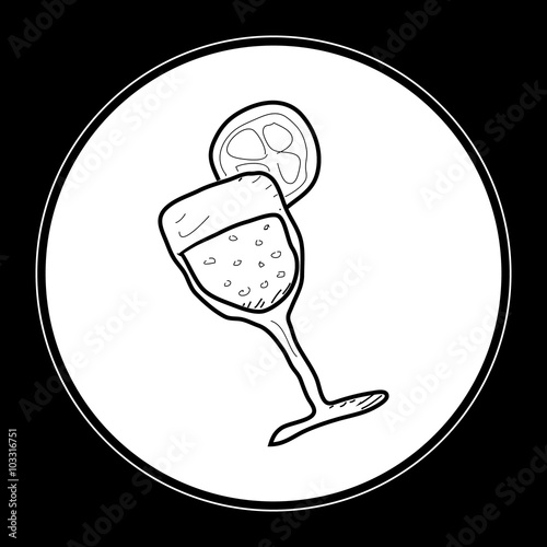 Simple doodle of a cocktail