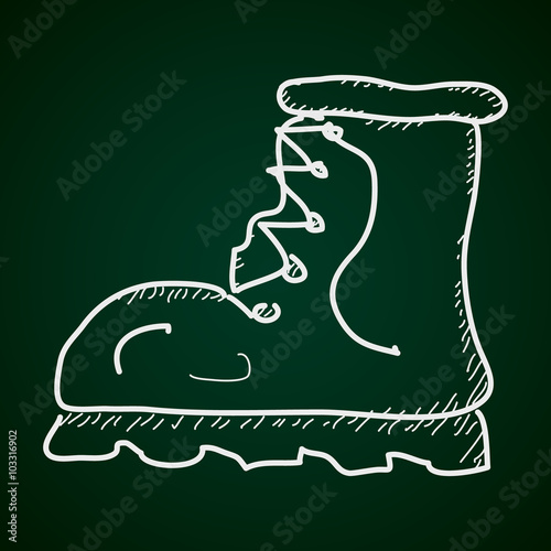 Simple doodle of an old boot