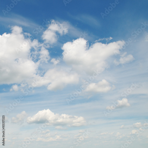 Blue sky with white clouds