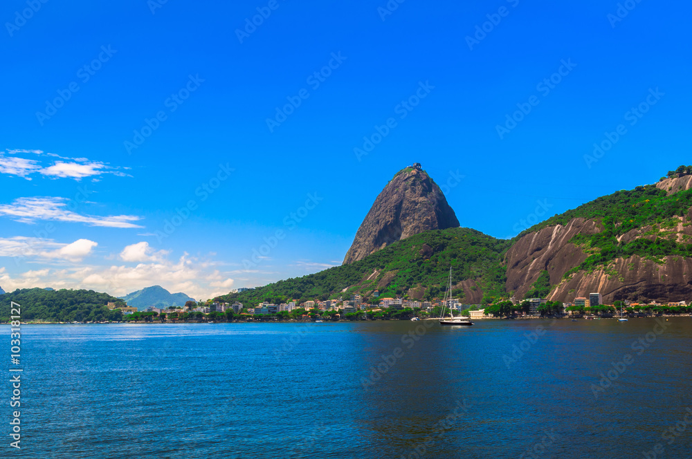 Botafogo and mountain Sugar Loaf and Urca in Rio de Janeiro. Brazil Botafogo and mountain Sugar Loaf and Urca in Rio de Janeiro. Brazil