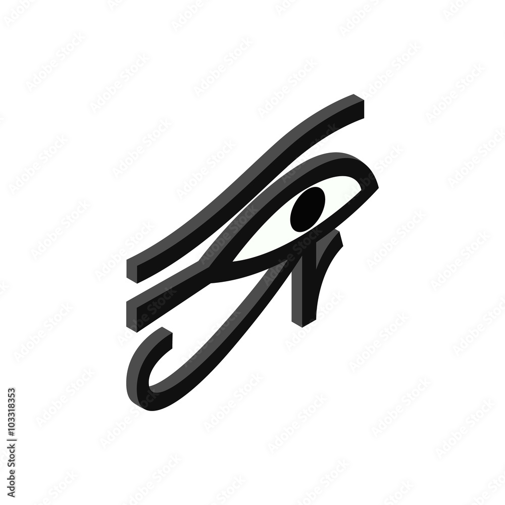 Eye of Horus icon, isometric 3d style 
