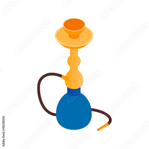Hookah icon, isometric 3d style
