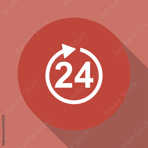 clock hours icon. Flat vector icon