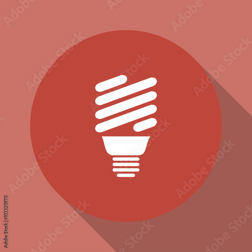 Vector energy saving fluorescent light bulb icon