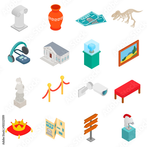 Museum icons set