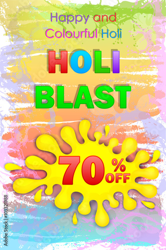 Holi Sale promotion poster
