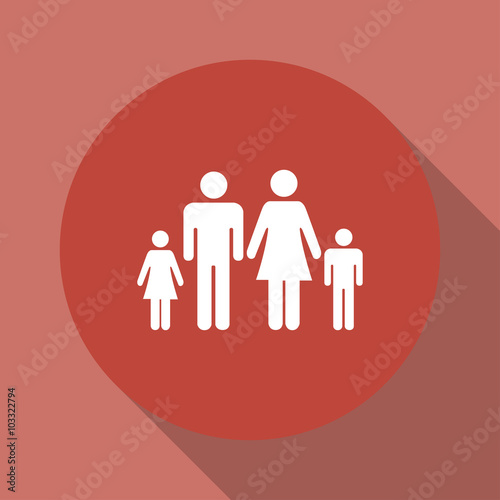 family icon. Flat design style eps 10.