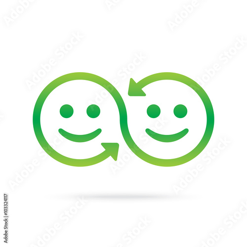 Sharing emotions concept. Vector icon. photo