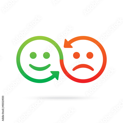Sharing emotions concept. Vector icon.