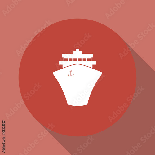 Ship icon. Flat design style. photo