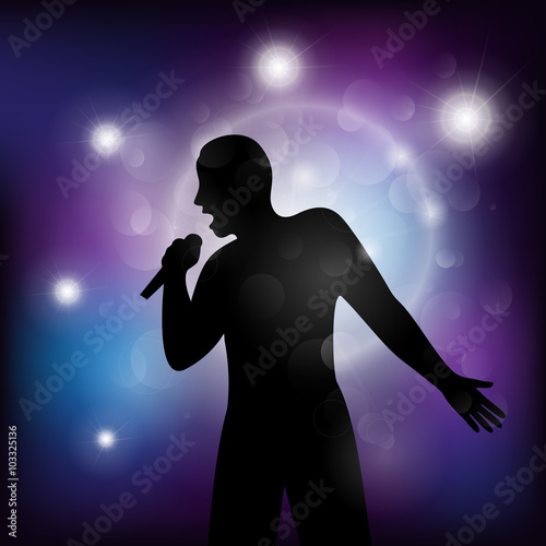 Vector illustration of   singer