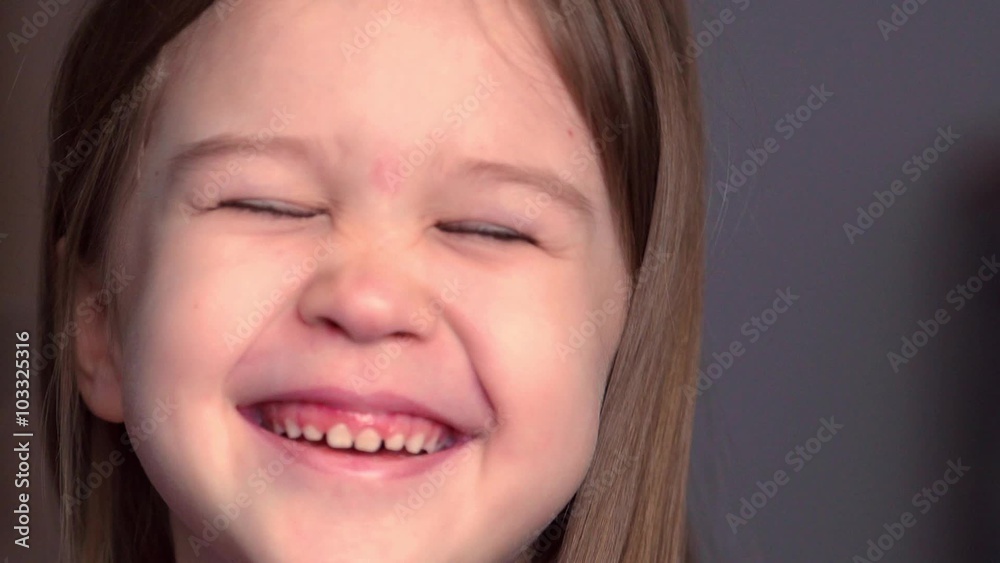 Close up portrait of emotional little girl Close up portrait of emotional little girl