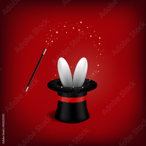 Magician Hat with Magician Wand.