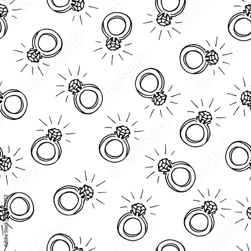 diamond ring  seamless pattern