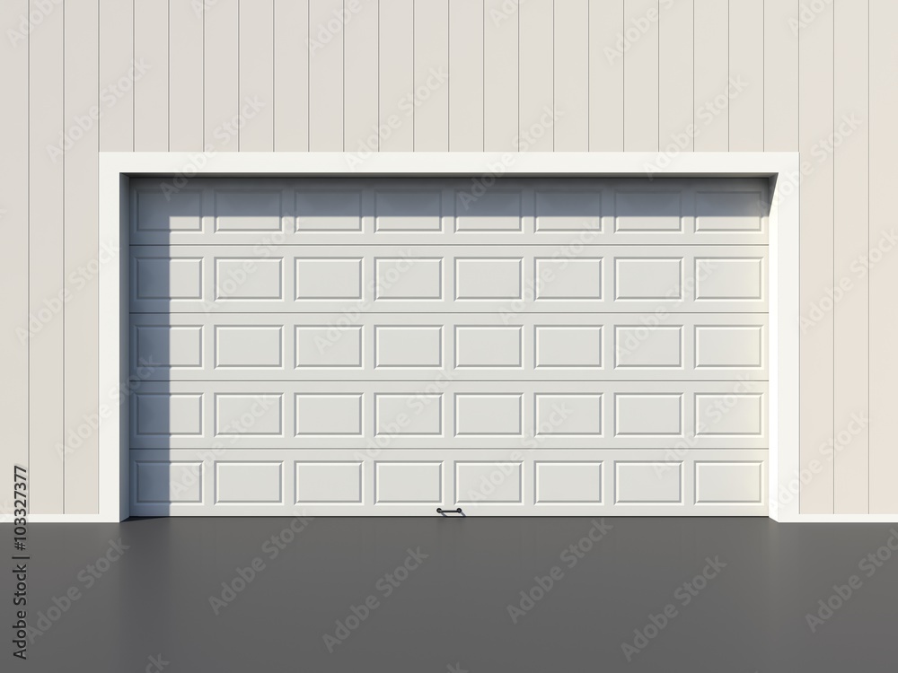 Obraz premium Simple white garage door