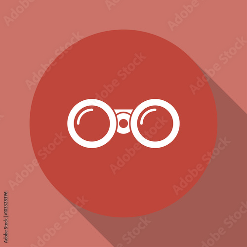 Binocular icon. Flat design style