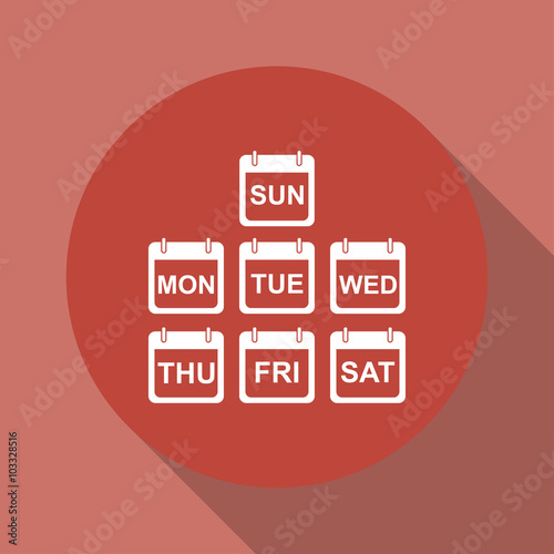 Flat vector calendar icon